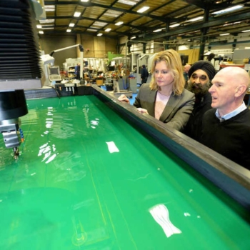 2015 - Cabinet Minister, Justine Greening visiting with Ninder Johal, Black Country LEP & Mark Wingfield.
“A&M EDM is a fantastic example of a small business that is making a real difference to its local economy.”