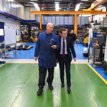 2019 - West Midlands Mayor Andy Street commissioned new machinery part funded by LEP grant