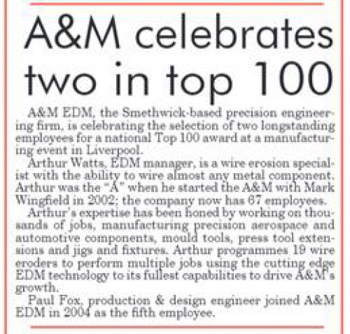 eas top 100 500 Coverage for our Top 100 Manufacturing role models